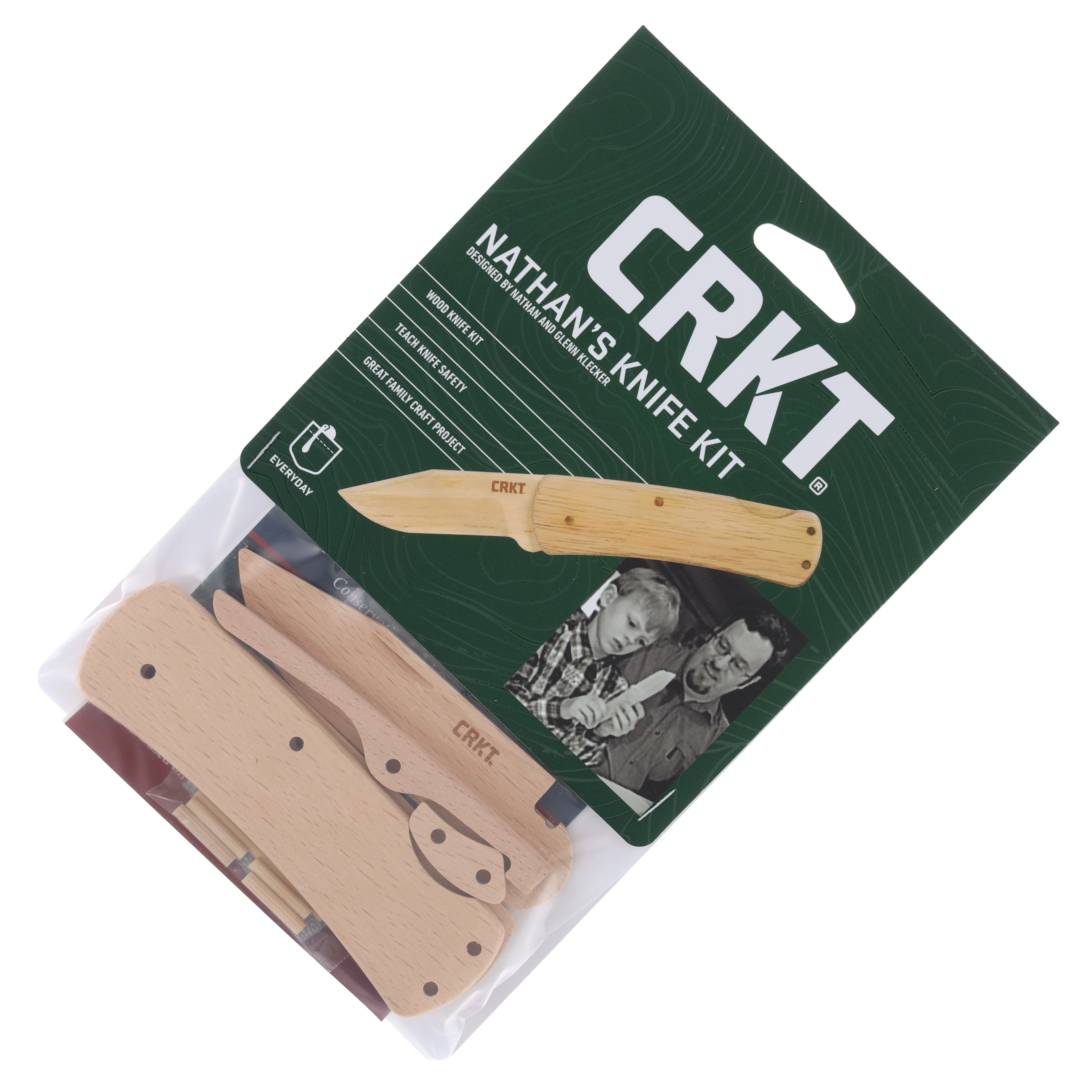 CRKT Nathan's Knife Kit Lockback – Wooden Folding Knife Model Kit CR1032 View 4