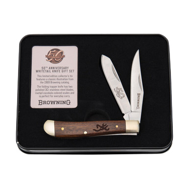 Browning Knives 50th Anniversary Small Trapper Folding Knife Commemorative View 6