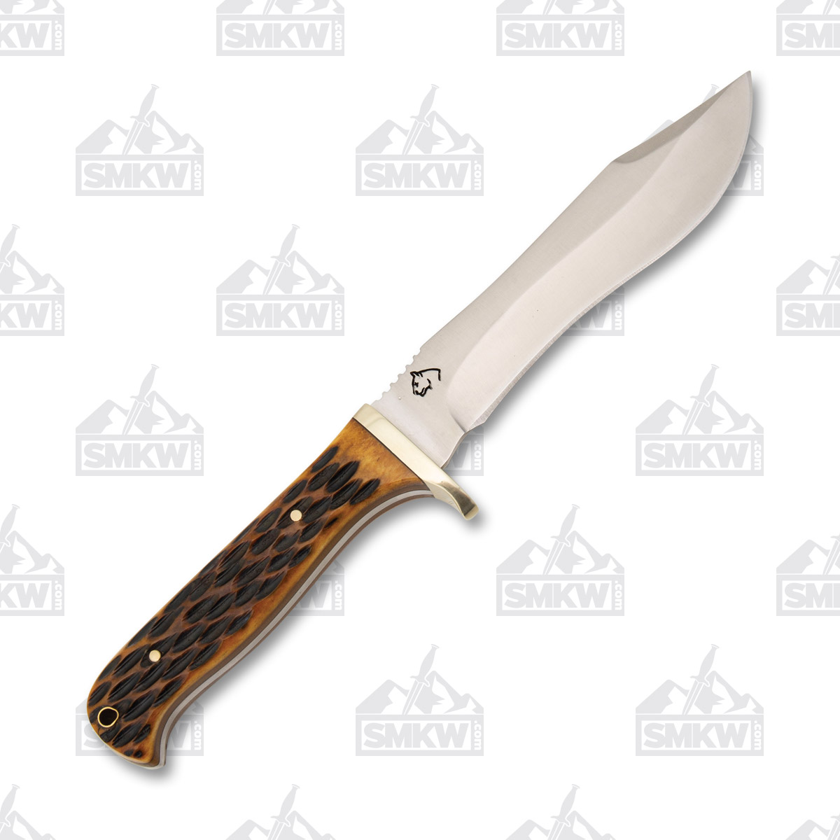 Puma SGB Buffalo Hunter Brown Jigged Bone 5.7in Plain Satin Modified Clip Point View 3