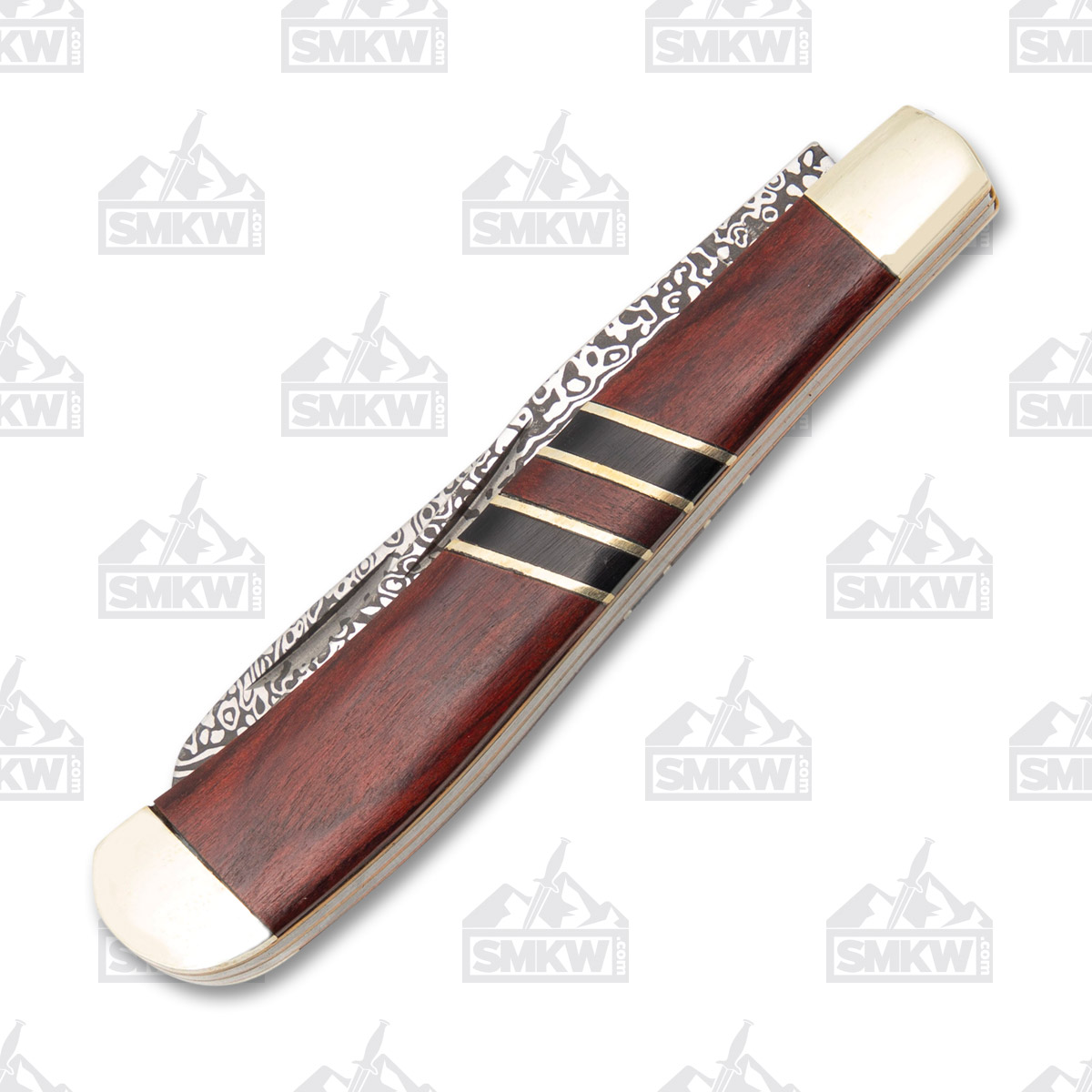 Frost Black Hills Steel Folding Knife Rosewood Trapper FRBKH508RW View 2
