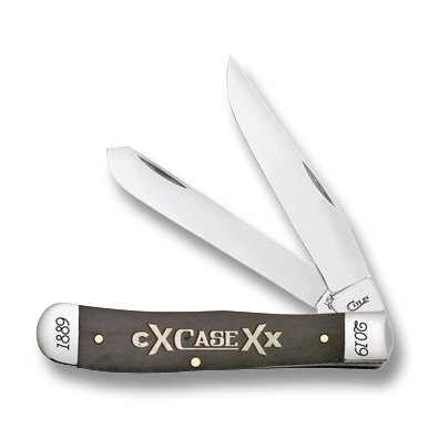 Case "CXXX" 130th Anniversary Reverse Laser Natural Bone Trapper Folding Knife CAT130SBRL View 1
