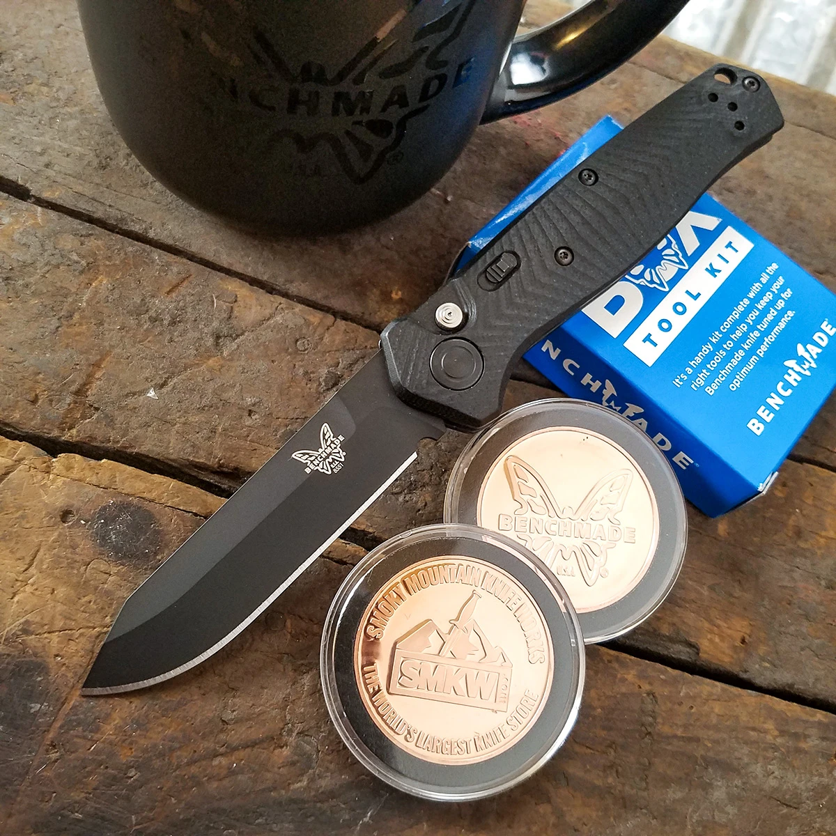 Benchmade Mediator OTS Single Edge Automatic Knife 3.3in Plain G10 AUBM8551BK View 5