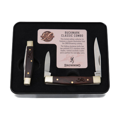 Browning Knives 50th Anniversary Two Blade Stockman Folding Knife Set View 3