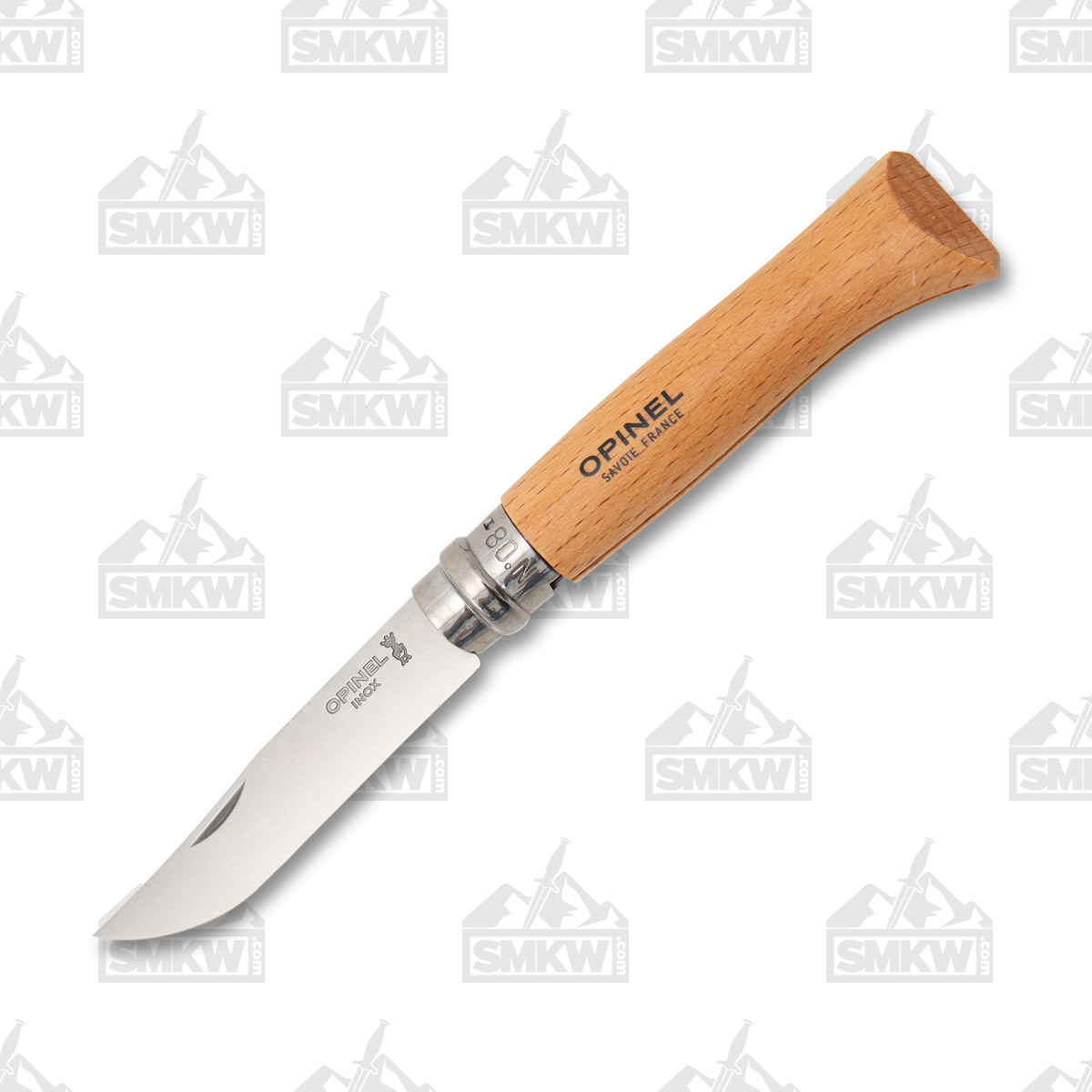 Opinel No. 08 Stainless Steel Folding Knife Beechwood OP000405BP View 3