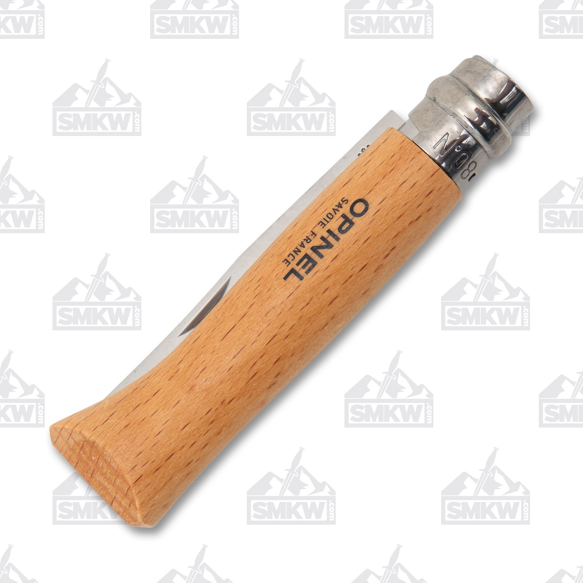 Opinel No. 08 Stainless Steel Folding Knife Beechwood OP000405BP View 4