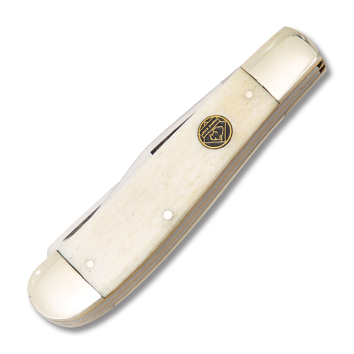 Puma SGB Trapper Smooth White Bone Folding Pocket Knife PKC6410631T View 2