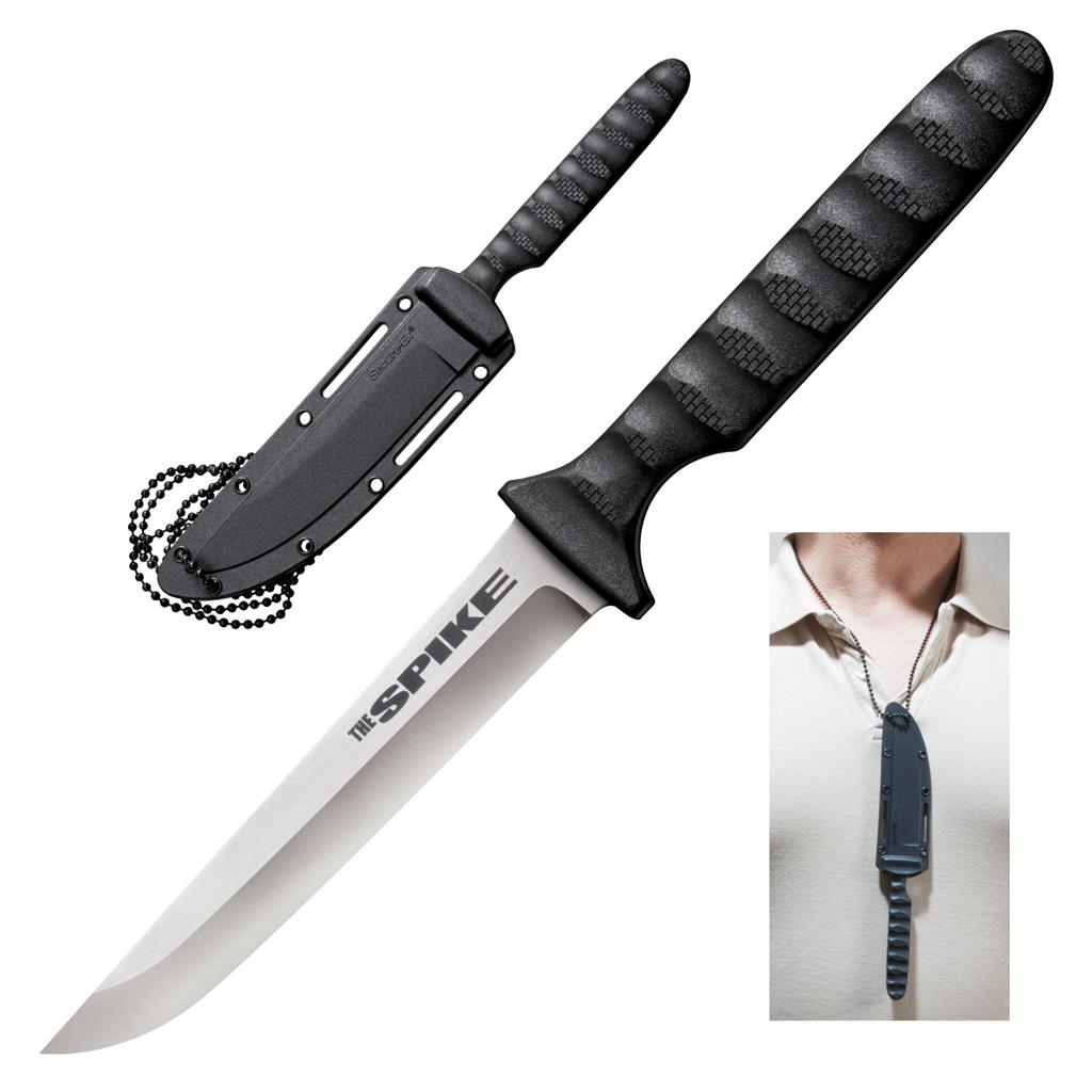 Cold Steel Spike Fixed Blade Knife 4in Plain Satin Drop Point CS53NCC View 1