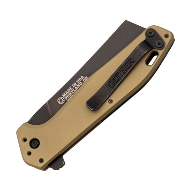 Gerber Fastball Cleaver Folding Knife Coyote Brown 3in Black Blade G1836 View 7