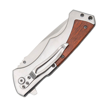 Frost Sharps Cutlery Fancy Cola Swirls on Blade Folding Knife View 3