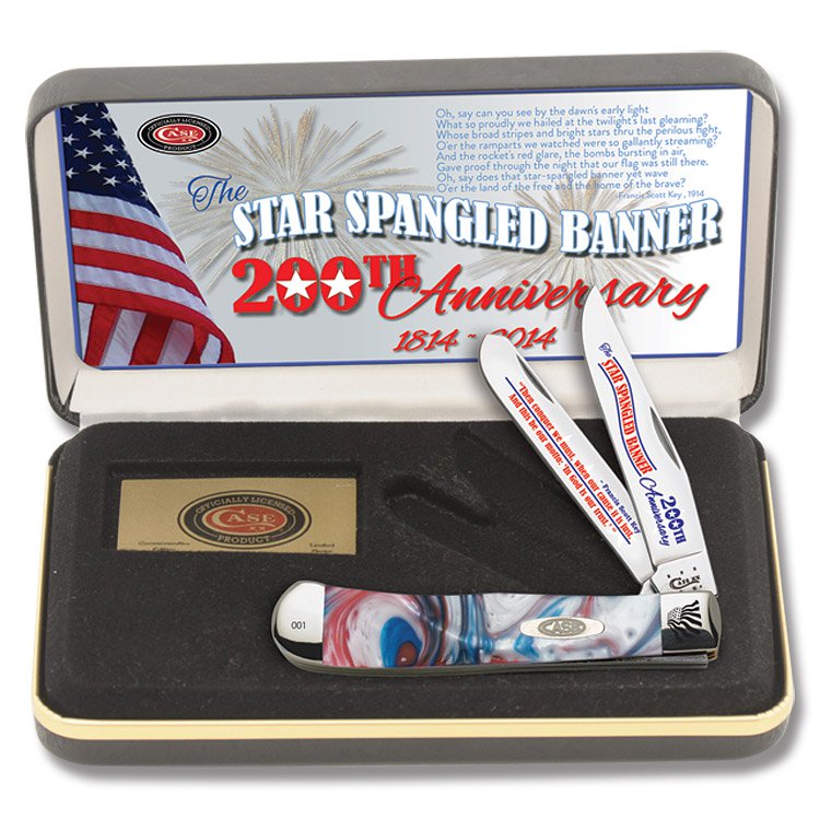 Case XX Star Spangled Banner 200th Anniversary Trapper Folding Knife CATSSBSTAR View 1