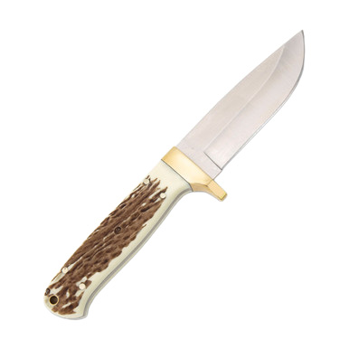 Puma SGB Elk Hunter Fixed Blade Knife 4.2in Plain POM Commando Stag Leather Sheath PKC6816050CS View 3