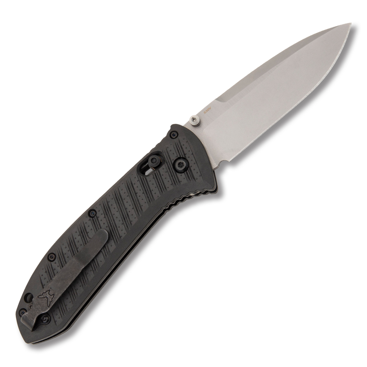 Benchmade 5701 Presidio II Folding Knife 3.72in Plain Black textured CF-ELITE BM5701 View 2