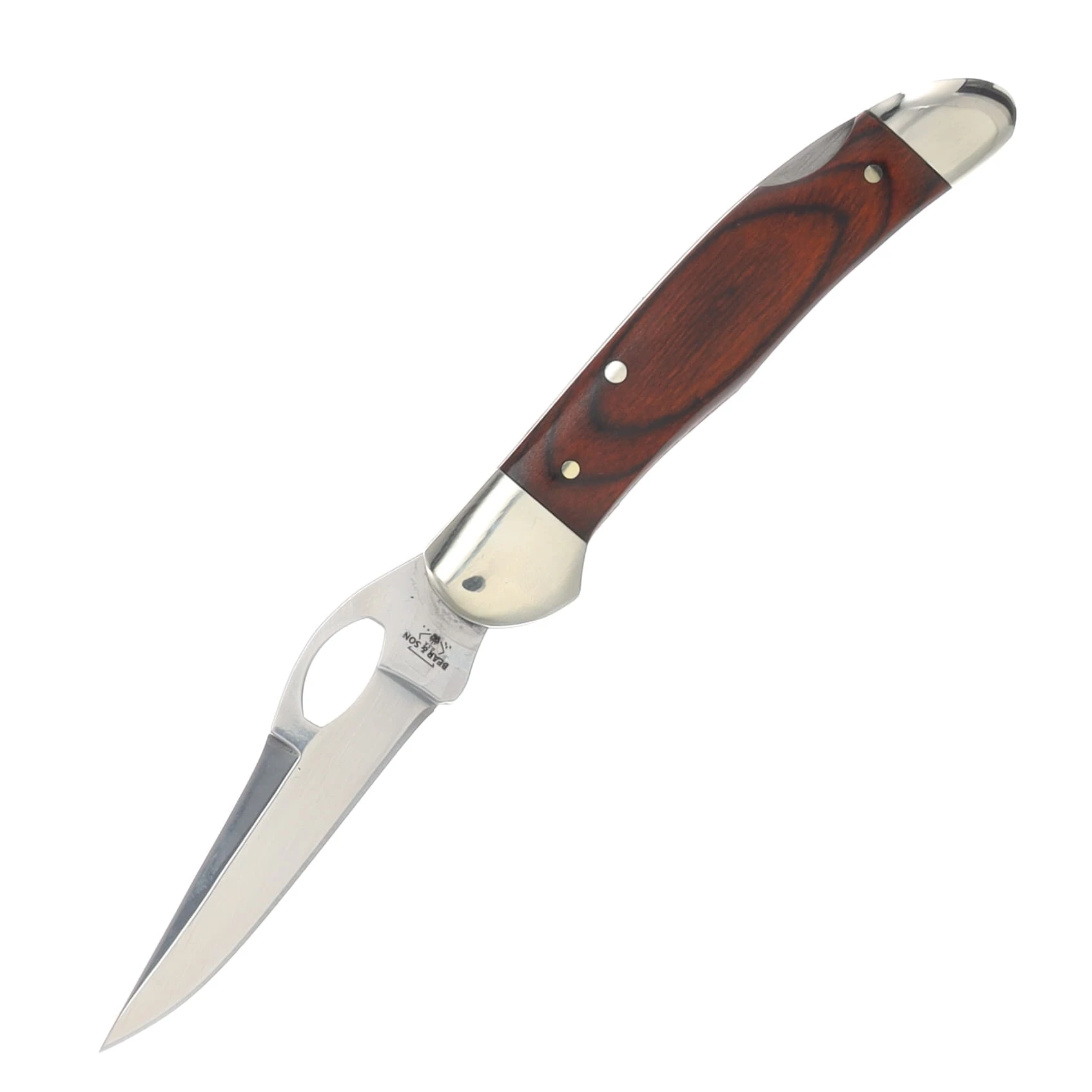 Bear & Son Cowhand Lockback 2.87in Satin Clip Point Rosewood BR2149L View 1