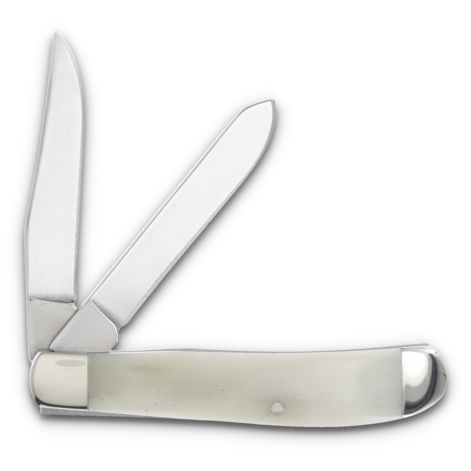 Bear & Son White Smooth Bone Mini Trapper Folding Knife BRWSB07 View 2