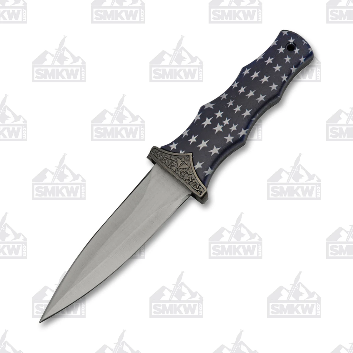 SZCO Supplies American Flag Wolf Boot Knife Fixed 3.5in Satin Blade 211466WF View 2