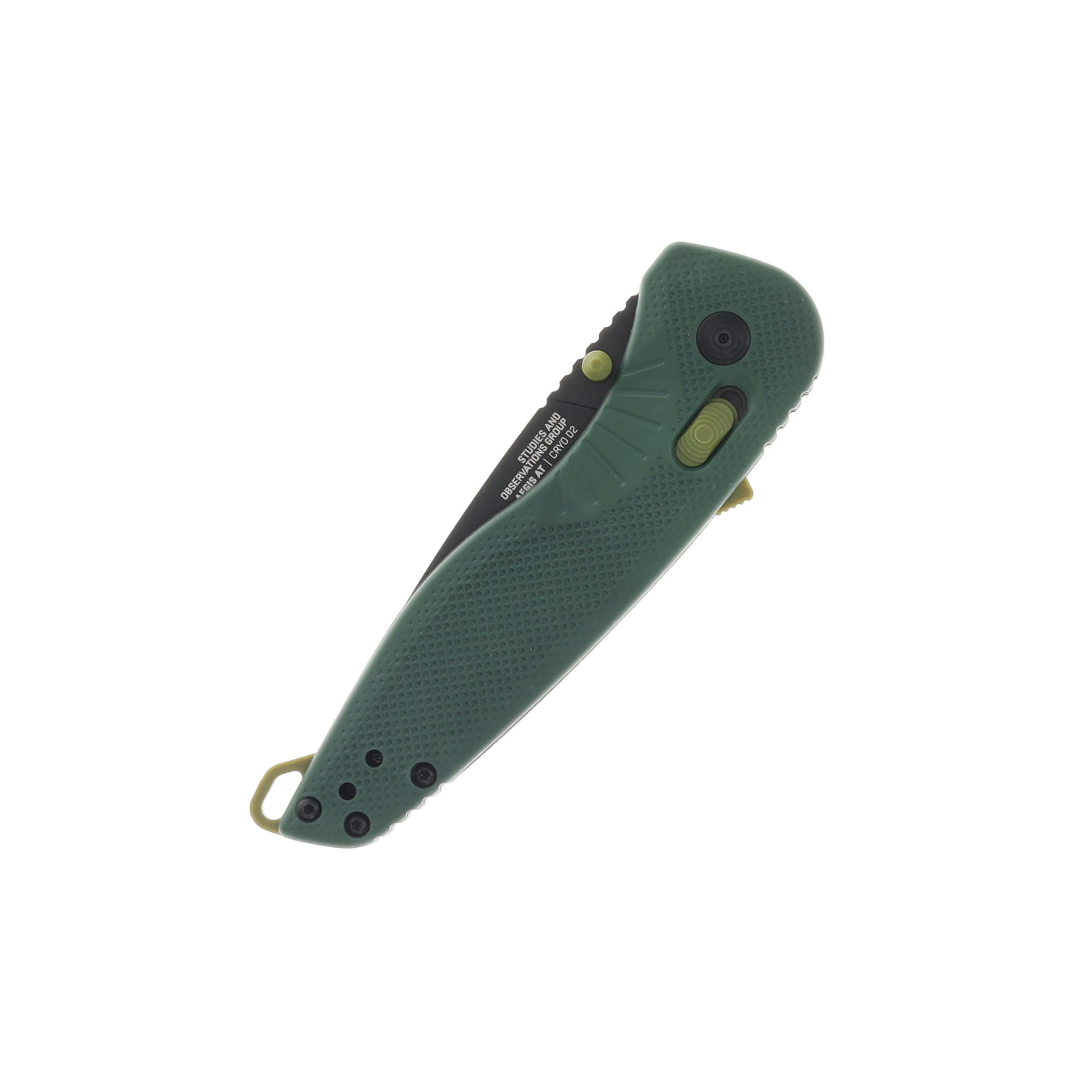 SOG Aegis AT Forest - Moss 3.13 Inch Plain Black TiNi Drop Point SOG11410457 View 4