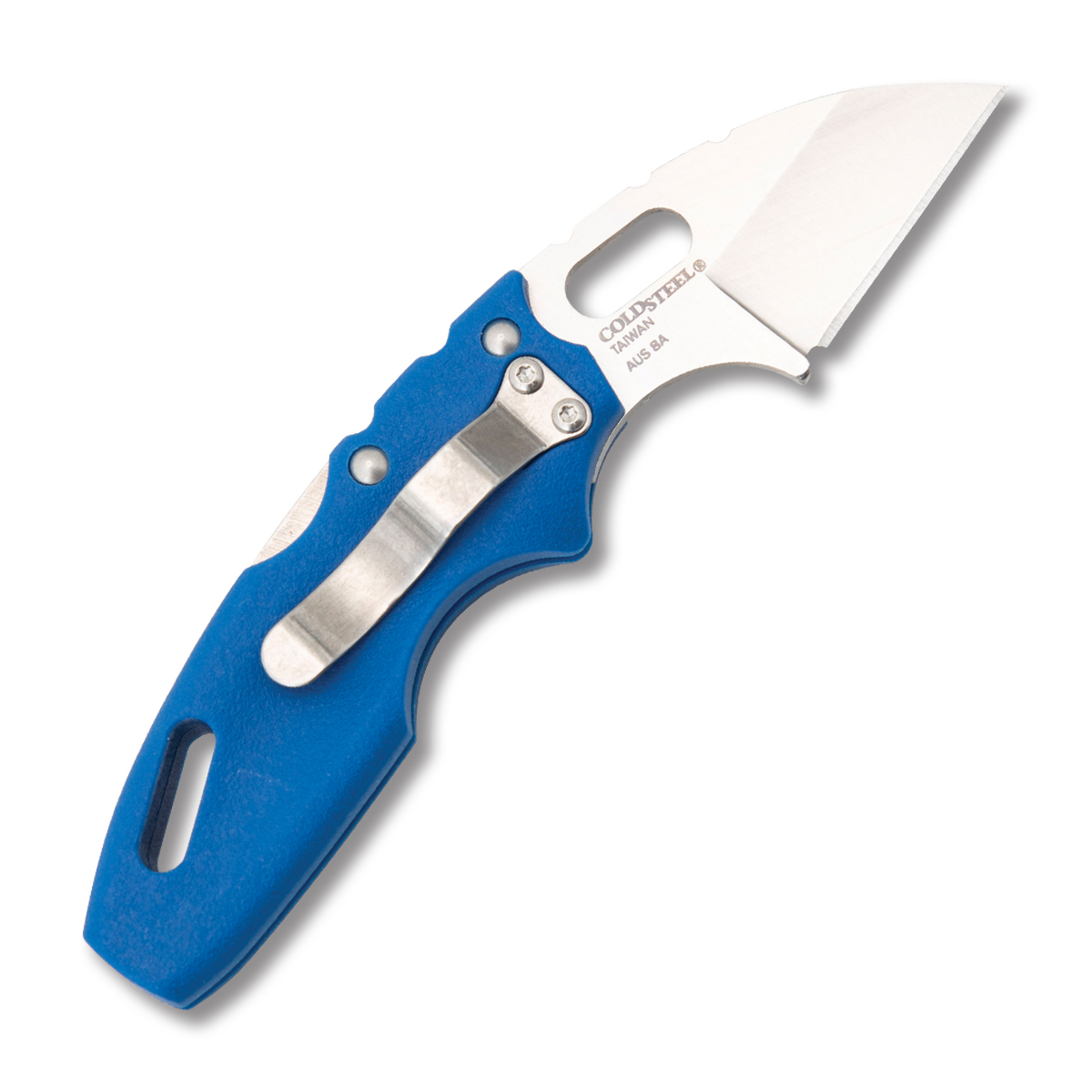 Cold Steel Mini Tuff Lite Blue 2in Plain Satin Sheepsfoot CS20MTB View 2