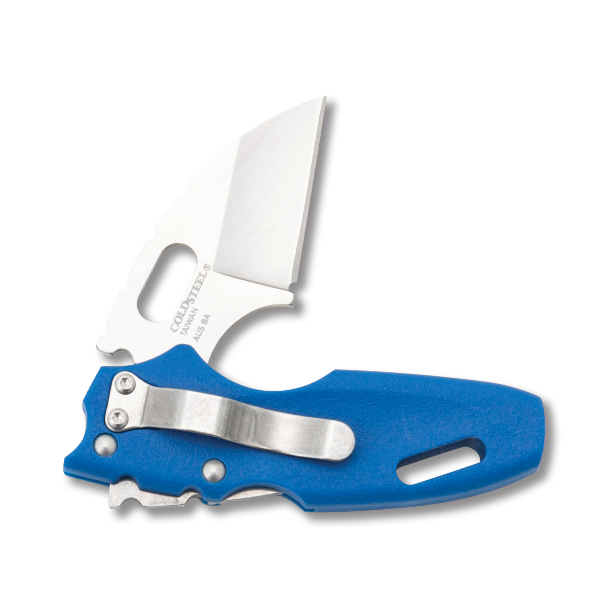 Cold Steel Mini Tuff Lite Blue 2in Plain Satin Sheepsfoot CS20MTB View 4