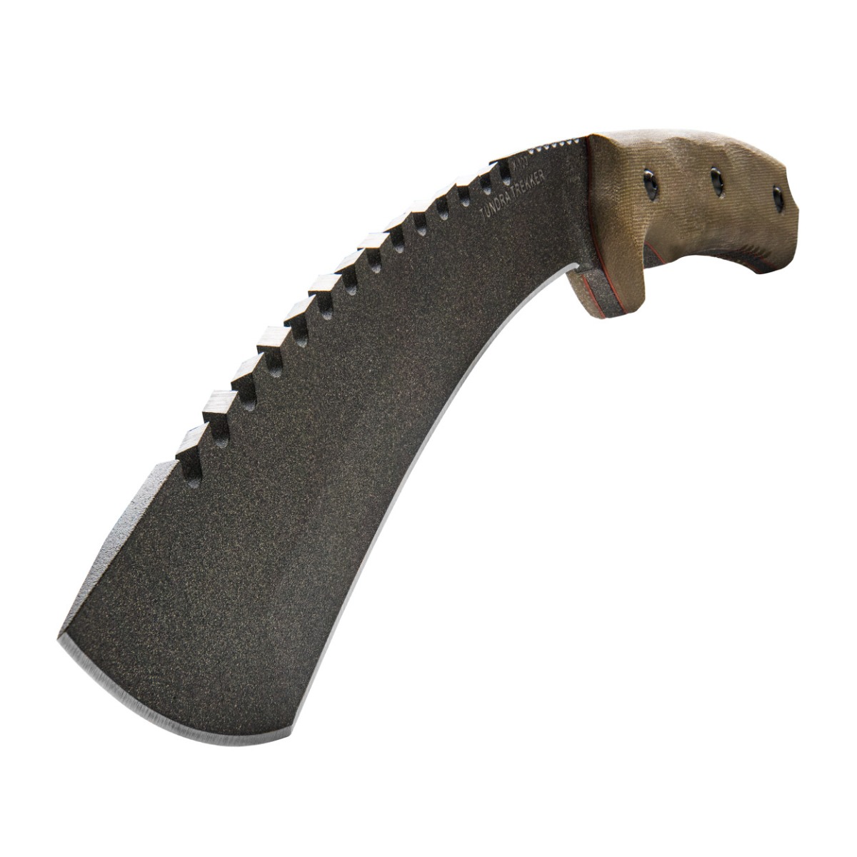 TOPS Tundra Trekker Fixed Blade Green Canvas Micarta 9in Sawback Kukri TPTDTK01 View 5