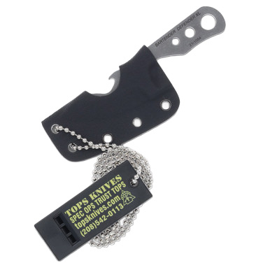 TOPS Bartender Defender XL Fixed Blade Neck Knife 2.13in Tumble Drop Point View 7