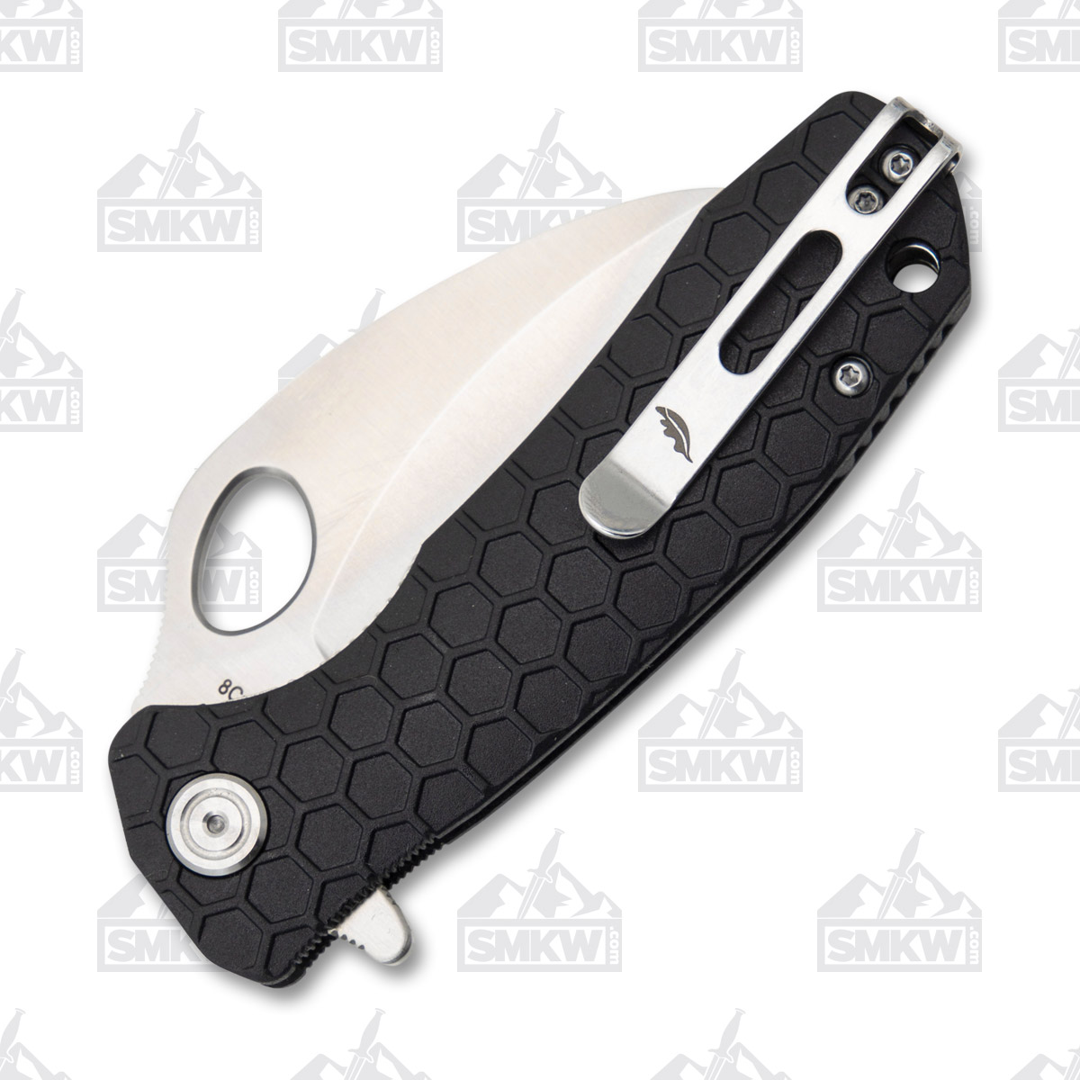 Honey Badger Medium Claw Folding Knife Black 3.63in Plain Satin Blade HB1121 View 6