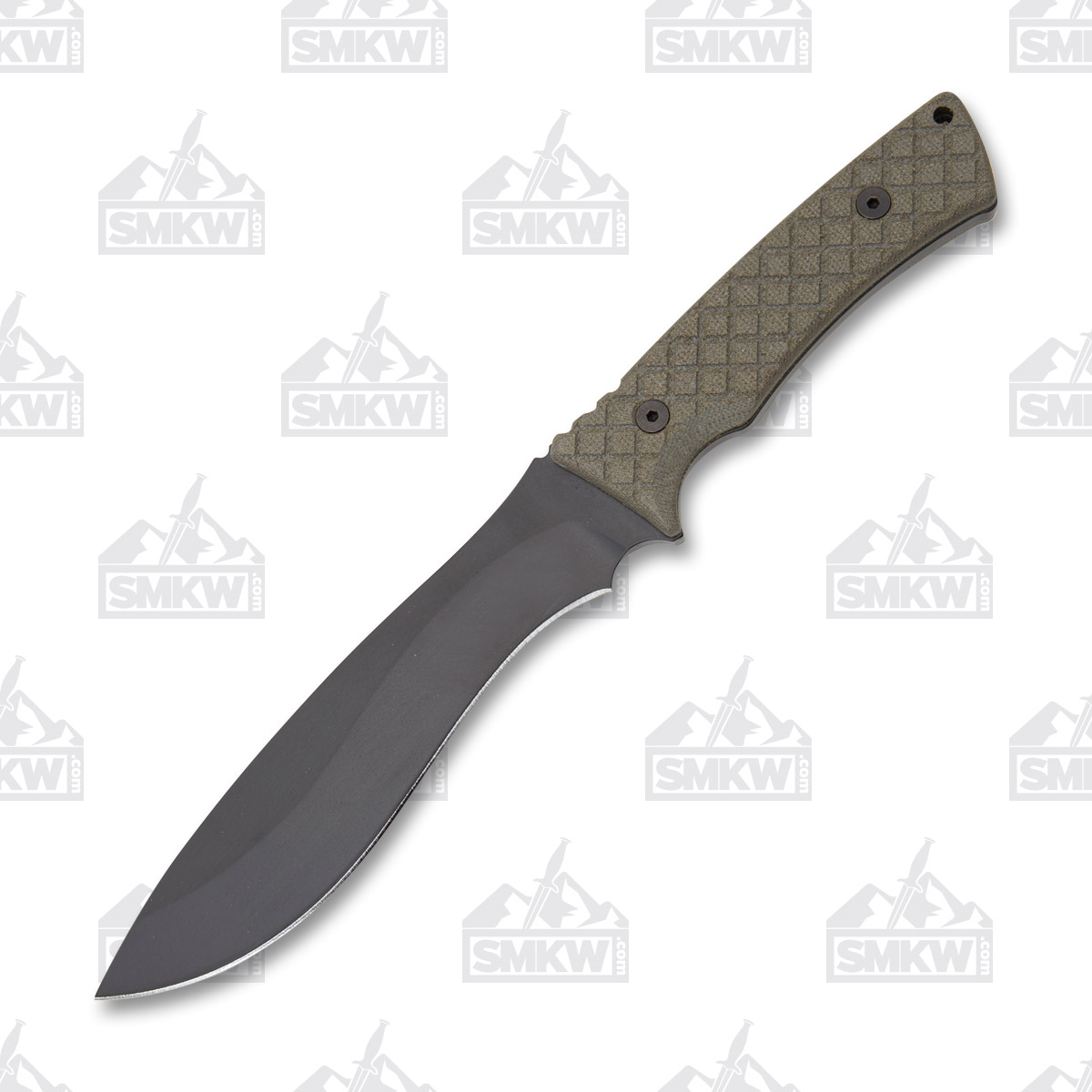 Spartan Blades Machai Fixed Blade Knife DLC 1095 Recurve/OD Green Micarta SBSL002GN View 2