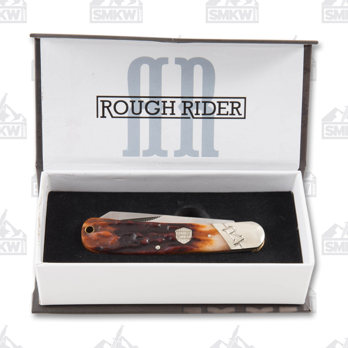 Rough Ryder Brown Stag Bone Cotton Sampler Folding Knife RR1727 View 2