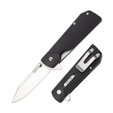 Cold Steel 1911 Folding Knife 3in Plain Satin Clip Point CS20NPJAA View 1