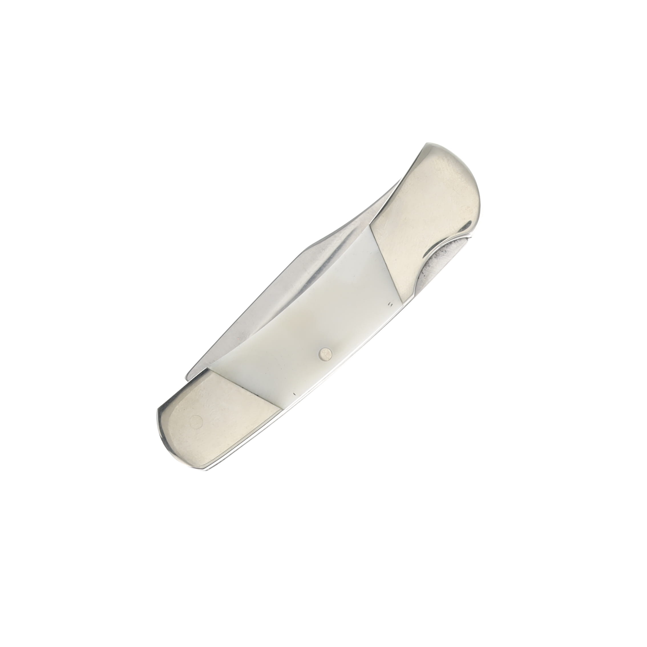Bear & Son White Smooth Bone Executive Lockback Folding Knife BRWSB26 View 3
