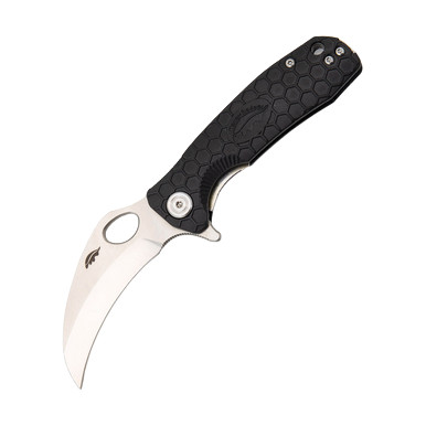 Honey Badger Knives Small Claw Folding Knife Black FRN 2.75in Satin Blade HB1141 View 3