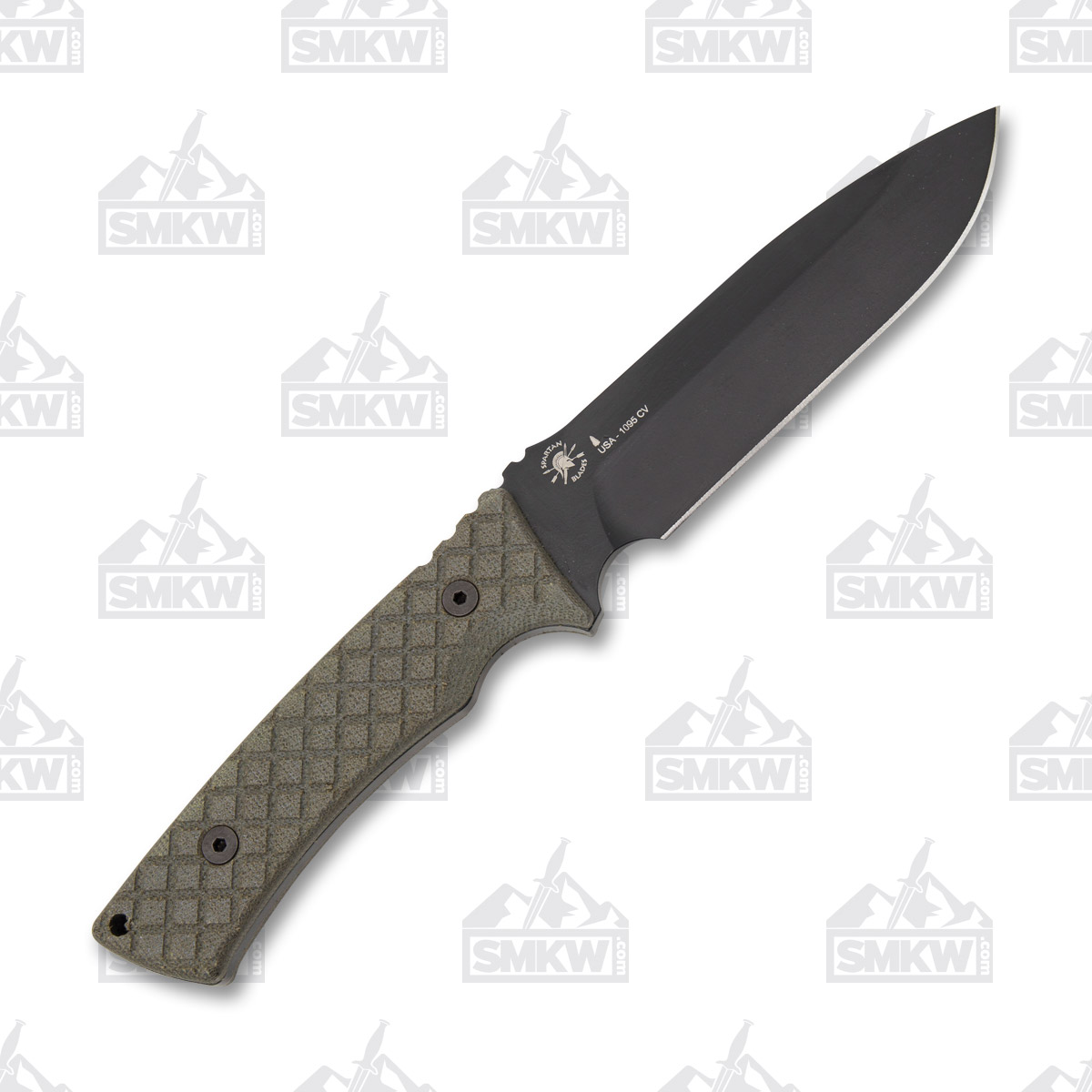 Spartan Blades Damysus Fixed Knife Green 5.5in Plain Black Drop Point SBSL003GN View 3