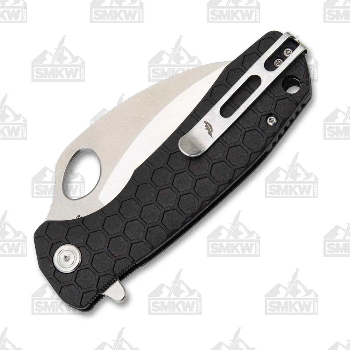 Honey Badger Large Claw Serrated Folding Knife Black 3.38in Satin Blade HB1111 View 6