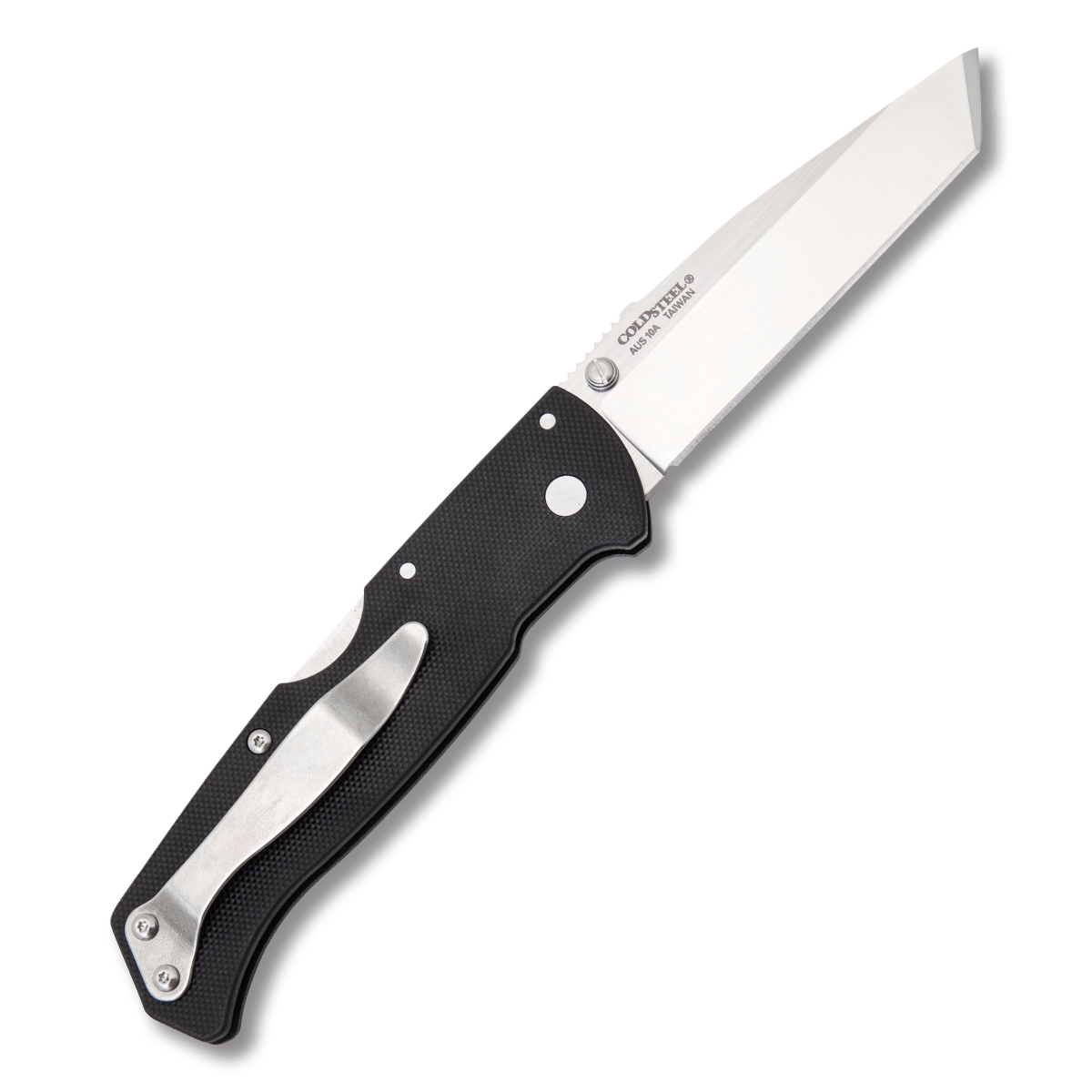 Cold Steel Air Lite Folding Knife 3.5in Plain Black Tanto CS26WT View 2