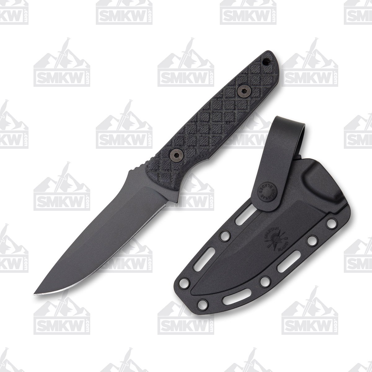 Spartan Blades Alala Fixed Blade Knife 3.75in Plain Black Drop Point SBSL004BK View 1