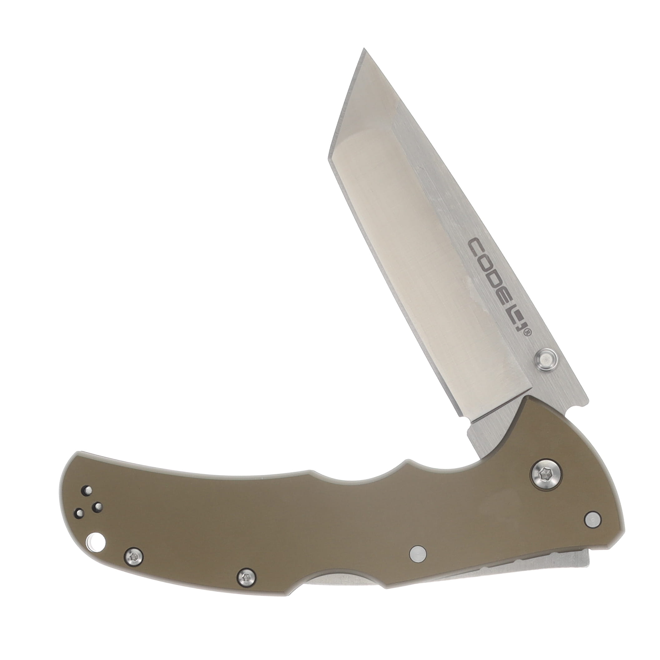 Cold Steel Code 4 Folding Knife Gunmetal Gray 3.5in Plain Satin Tanto CS58PT View 3