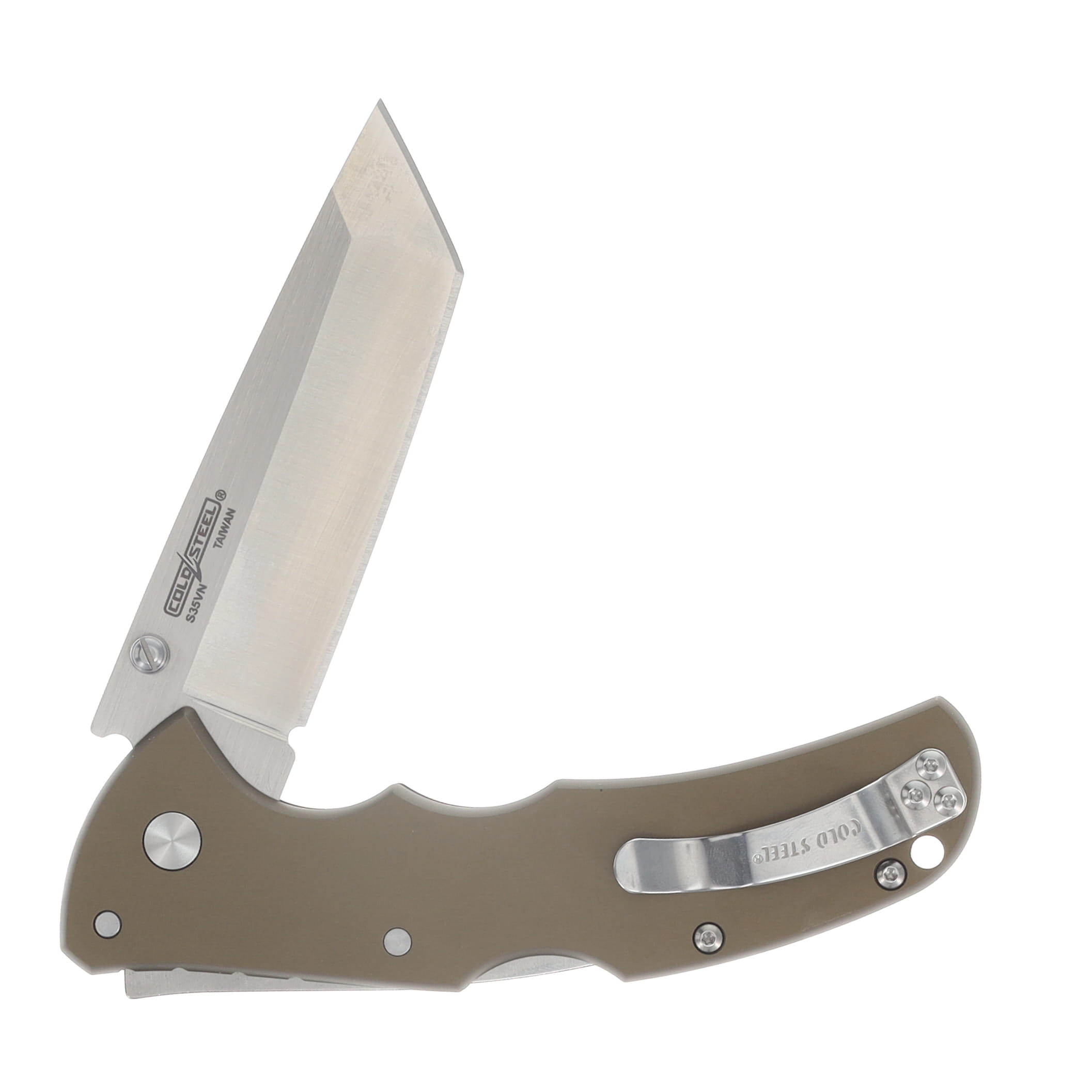 Cold Steel Code 4 Folding Knife Gunmetal Gray 3.5in Plain Satin Tanto CS58PT View 4