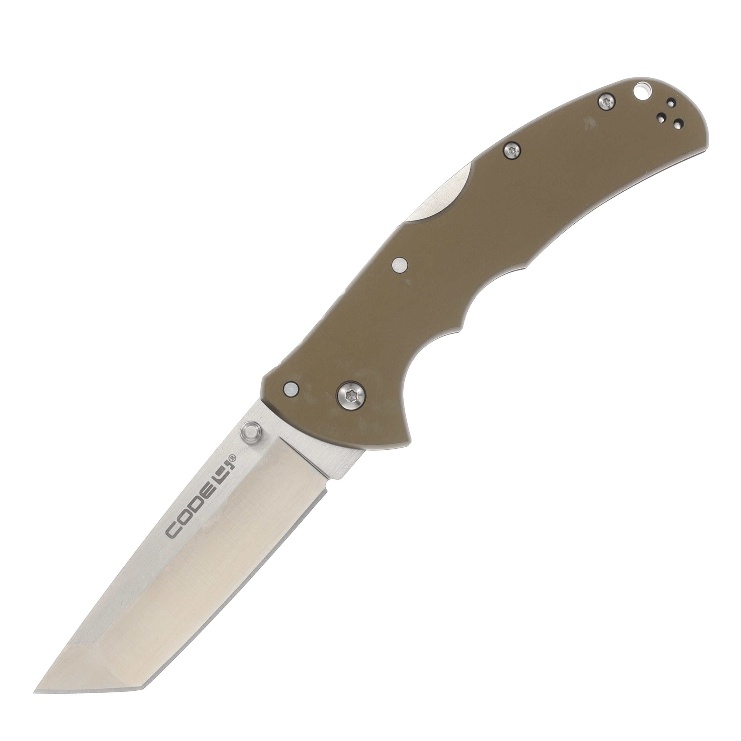 Cold Steel Code 4 Folding Knife Gunmetal Gray 3.5in Plain Satin Tanto CS58PT View 1