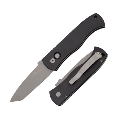 ProTech Emerson CQC7 Automatic Knife Matte Gray Tanto/Black Aluminum AUPTE7T01 View 1