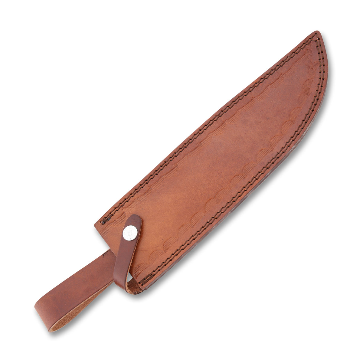 Marbles Stacked Leather Bowie Fixed Blade 9.75in Satin Clip Point MR555 View 5