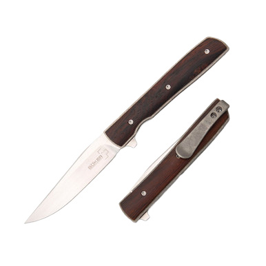 Boker Plus Urban Trapper Petite Cocobolo 2.76in Plain Satin Drop Point BKBO784 View 1