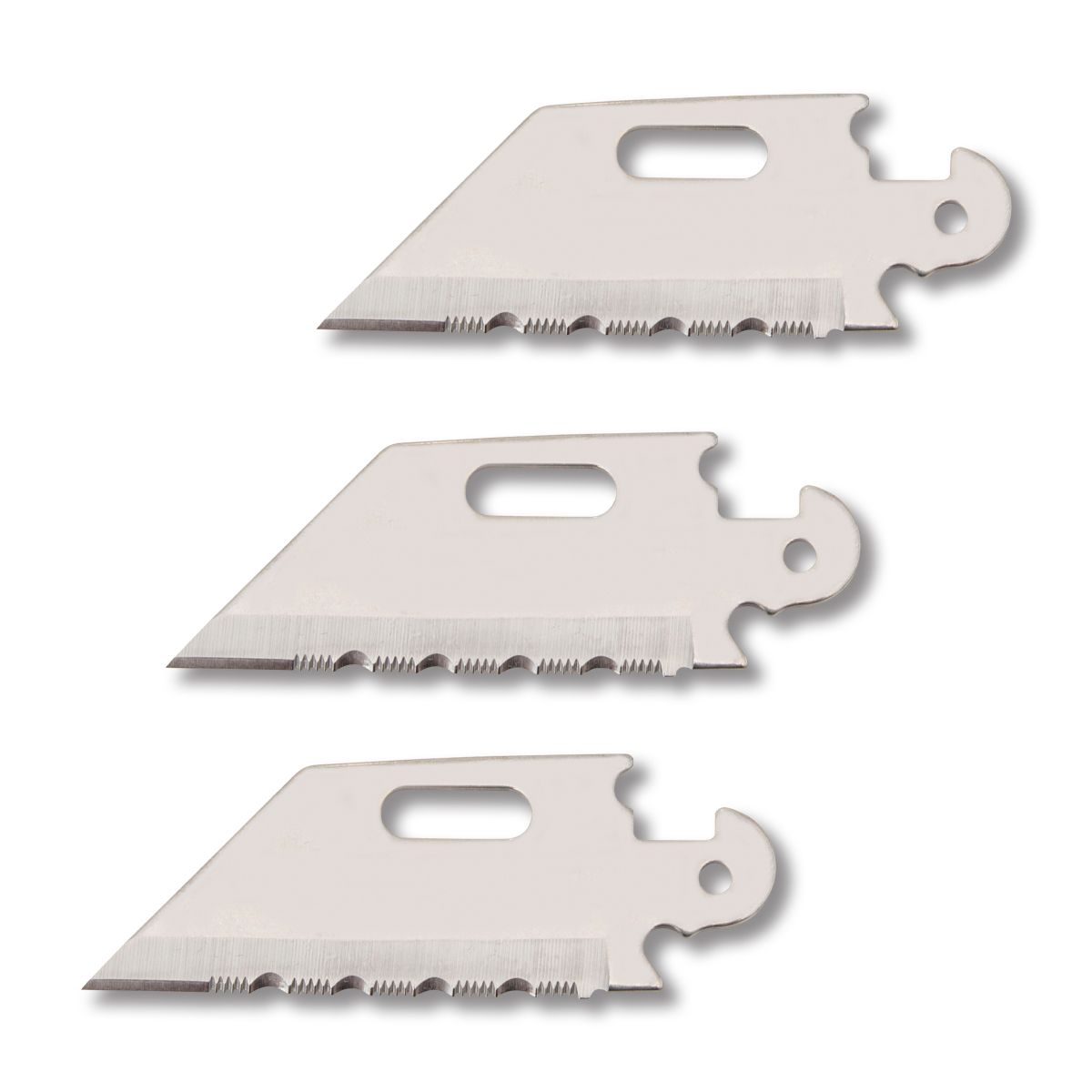 Cold Steel Click N Cut Replacement Blade 2.5in Serrated Utility 3 Pack CS40AP3C View 1