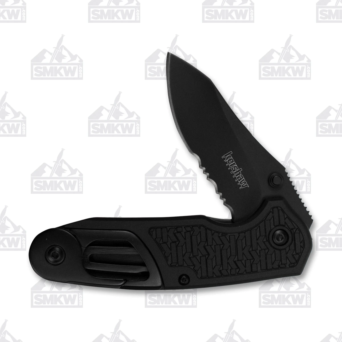Kershaw Funxion EMT Rescue Knife 3in Part Serr Black Drop Point KS8100 View 2