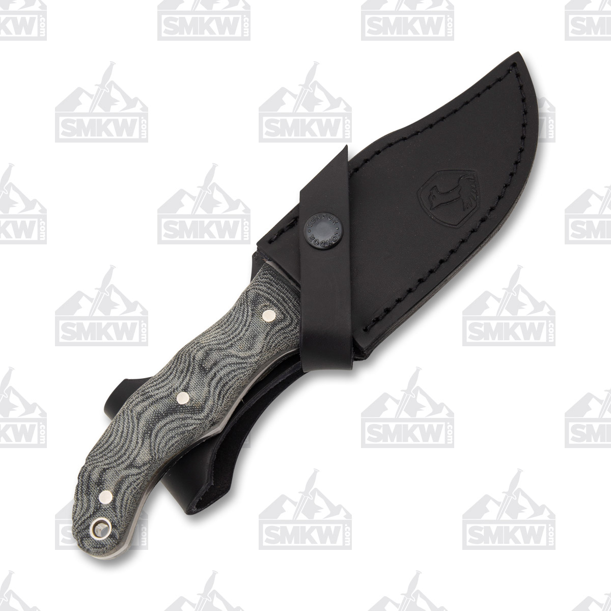 Condor Tool and Knife Little Bowie Fixed Blade Knife 4.5in Plain Edge Micarta CTK182145HC View 6