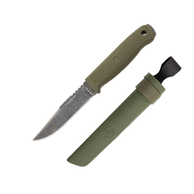 Condor Tool and Knife Bushglider Fixed Blade Army Green 4.25in Clip Point Knife CTK394942HC View 1