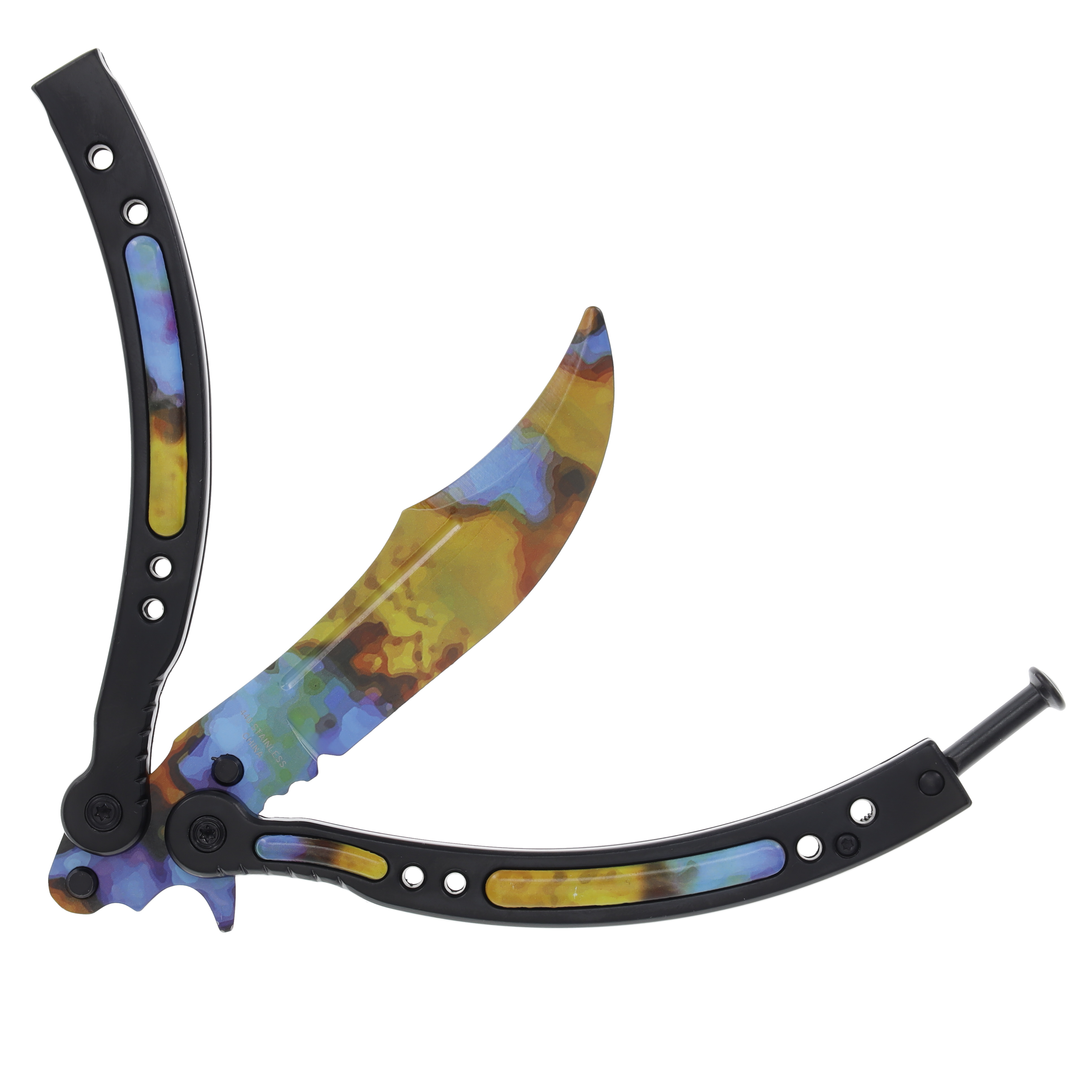 Blue Training Butterfly Knife NTPBF13T View 4