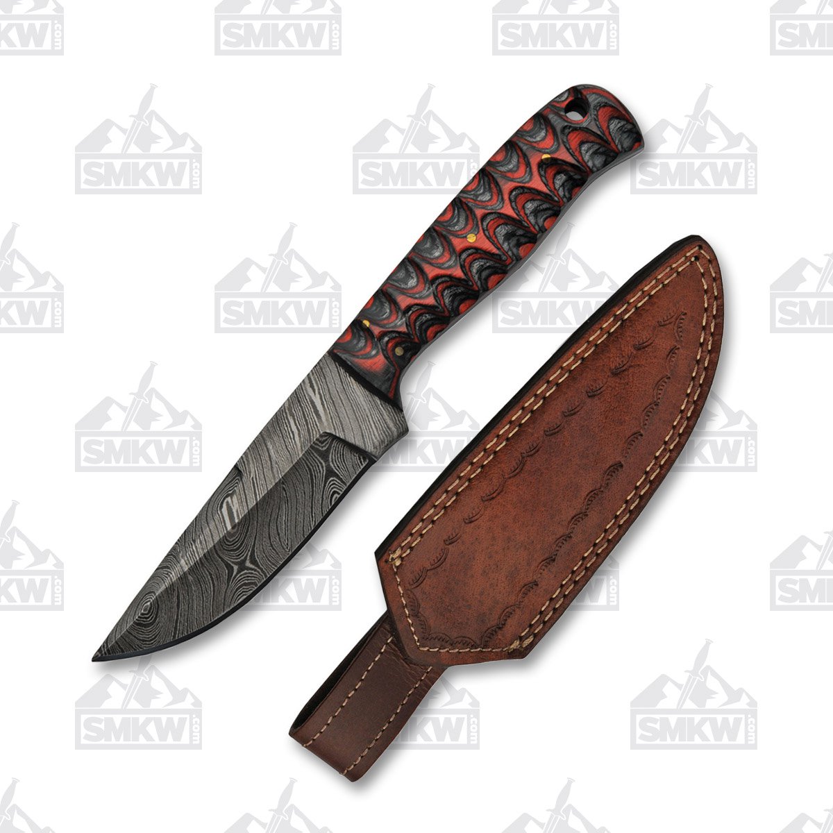 Szco Twisted Exotic Hunter Wood 4 Inch Plain Drop Point DM1219 View 1