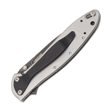 Kershaw Leek Assisted SS Folding Knife 3in Damascus Plain Blade KS1660D View 3