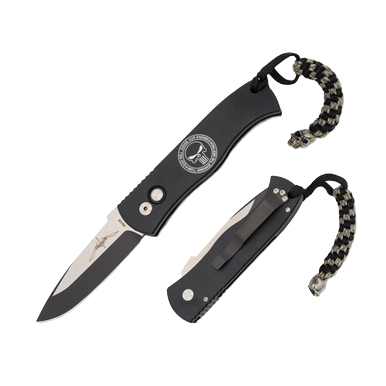 ProTech Emerson CQC7 Automatic Knife Two Tone Spear Point/Black Punisher Skull AUPTE7A3PUN View 1