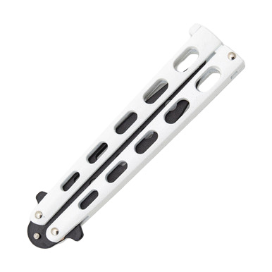 Bear & Son Balisong Trainer White Carbon View 2