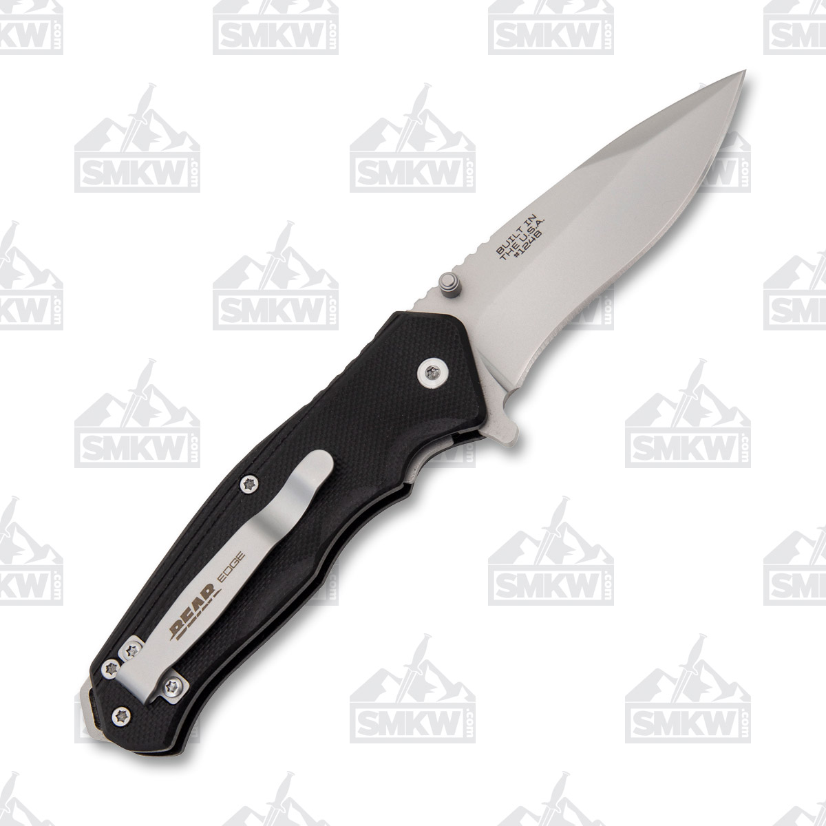 Bear & Son Sideliner Folding Knife 2.87 Inch Plain Satin Drop Point BR61124B View 3